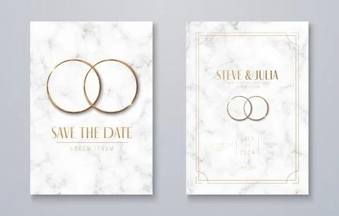 Wedding Invitation. Save The Date Flyer Stock Illustration