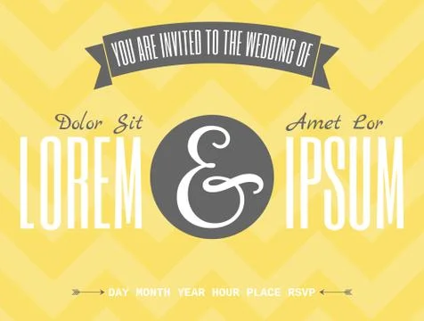 Wedding invitation template Stock-Illustration
