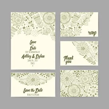 Wedding Invitation Template Stock Illustration