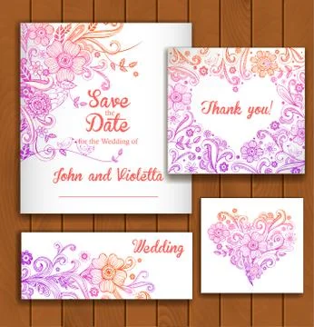 Wedding Invitation Template Stock Illustration