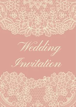 Wedding invitation template Stock-Illustration