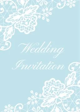 Wedding invitation template Stock Illustration