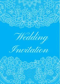 Wedding invitation template Stock Illustration