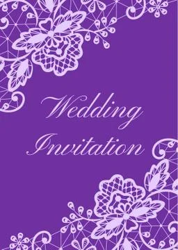 Wedding invitation template Illustrazione stock
