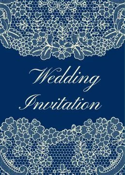 Wedding invitation template Stock Illustration