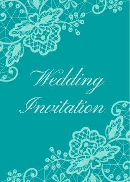 Wedding invitation template Stock Illustration