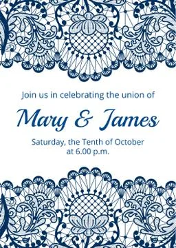 Wedding invitation template Stock-Illustration