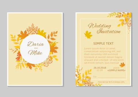 Wedding invitation template Stock Illustration