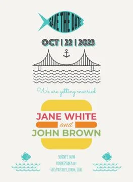 Wedding Invitation Template Stock Illustration