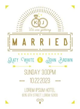 Wedding Invitation Template Stock Illustration