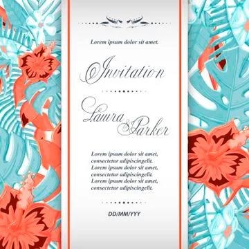 Wedding invitation template Stock Illustration