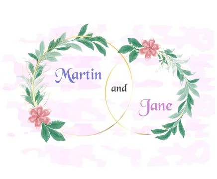 Wedding invitation template Stock Illustration