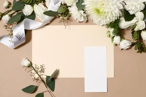 Wedding invitation template Stock Photos