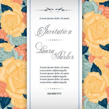 Wedding invitation template Save the date wedding invitation template vect... Stock Photos