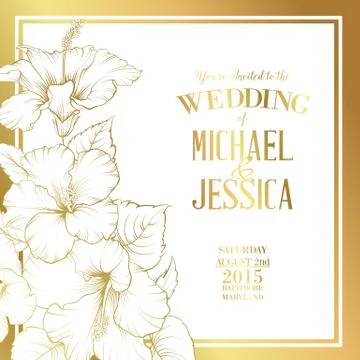 Wedding invitation text Illustrazione stock