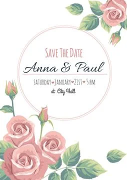Wedding Invitational Card Design Stock-Illustration