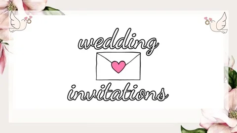 Wedding invitations animation Stock Footage 281139766