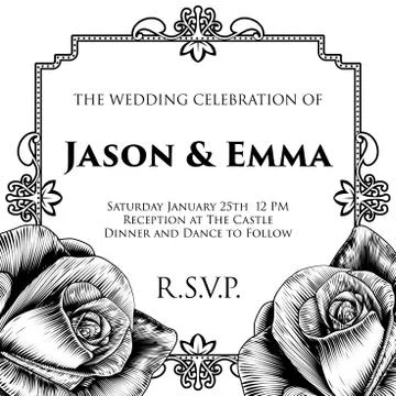 Wedding Invite Invitation Template イラスト素材