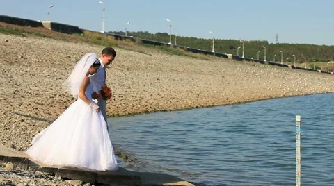 Wedding On A Lake Stock Footage 52686333