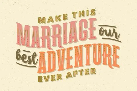 Wedding lettering Stock Illustration