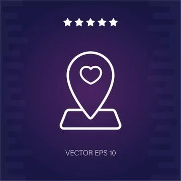 Wedding location vector icon Stock Illustration
