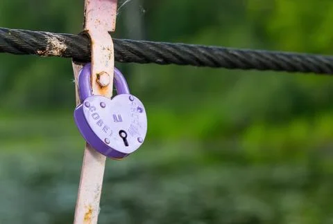 Wedding lock as heart Stock Photos