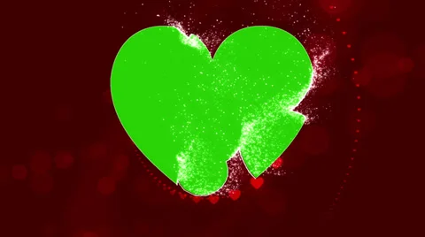 Wedding loop motion background, heart green screen frame transition Vidéo 38021806