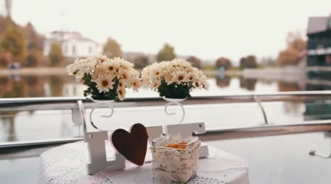 Wedding LOVE with flowers Stock Footage 48659023