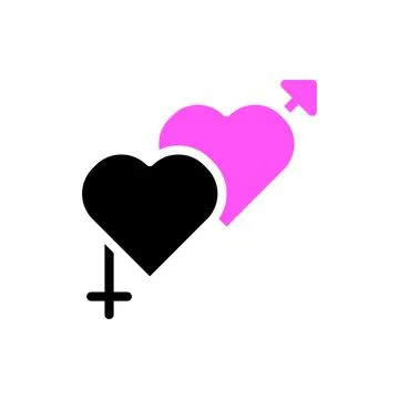 Wedding love icon solid black pink イラスト素材