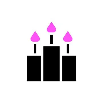 Wedding love icon solid black pink Stock Illustration