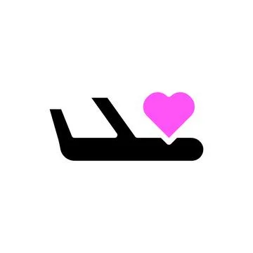 Wedding love icon solid black pink 스톡 일러스트