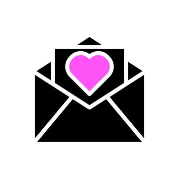 Wedding love icon solid black pink 스톡 일러스트