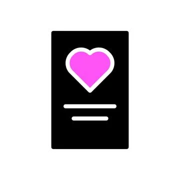 Wedding love icon solid black pink イラスト素材