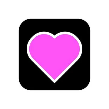 Wedding love icon solid black pink Stock Illustration