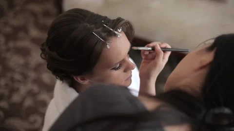 Wedding Makeup Stock Footage 50709881
