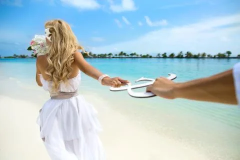 Wedding on Maldives Foto stock