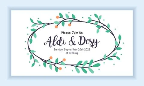 Wedding marriage invitation card template Stock Illustration