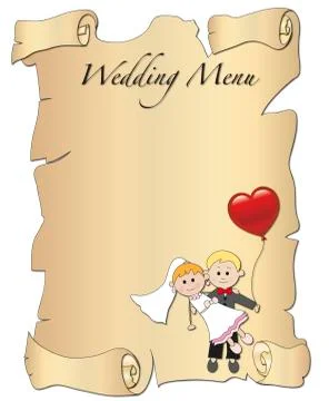Wedding menu Stock Illustration