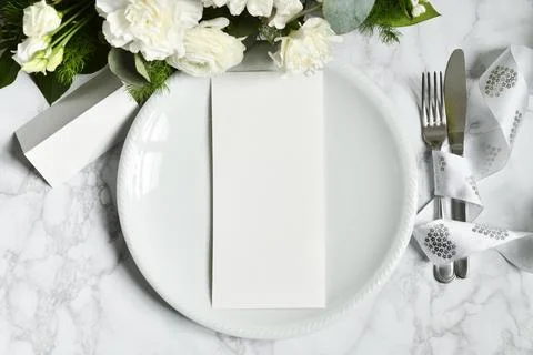 Wedding menu template Stock Photos