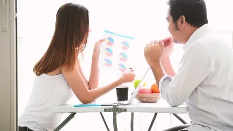Wedding money saving finance solution planning wealth family. Hands of couple lo Stock Footage 134430644