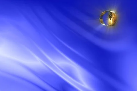 Wedding Motion Background -- Blue White Waves Rings 4x3 NTSC Stock Footage 315313