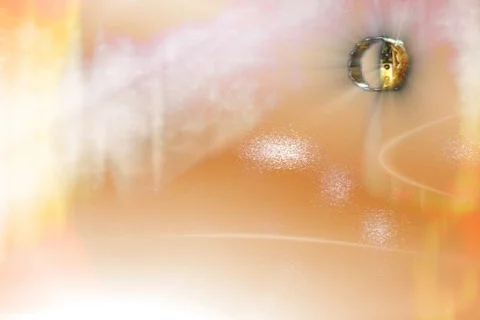 Wedding Motion Background -- Romantic Gold Rings 4x3 NTSC Stock Footage 315372