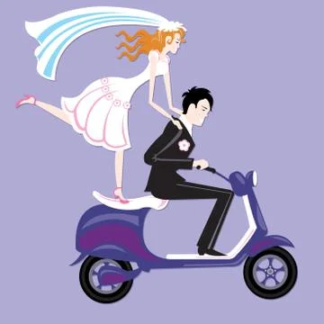 Wedding moto Stock Illustration
