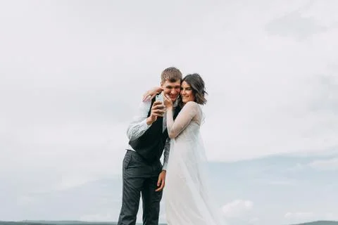 Wedding in the mountains Foto stock