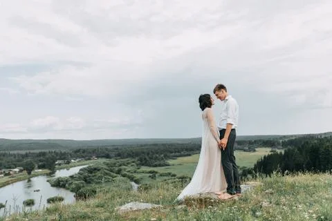 Wedding in the mountains Stock Photos