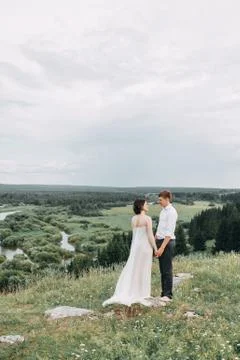 Wedding in the mountains Foto stock