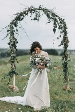 Wedding in the mountains Stock Photos