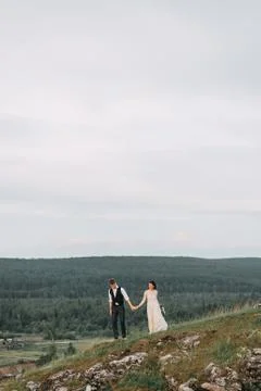 Wedding in the mountains Foto stock