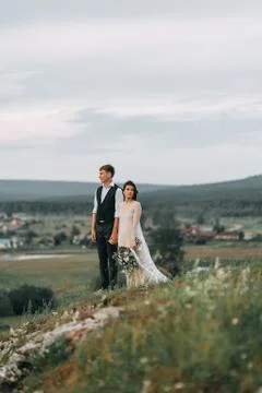 Wedding in the mountains Stock Photos