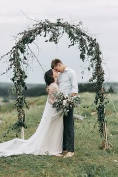 Wedding in the mountains Stock Photos